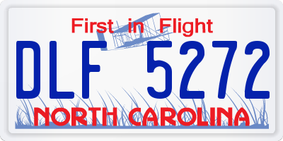 NC license plate DLF5272
