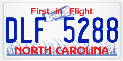 NC license plate DLF5288