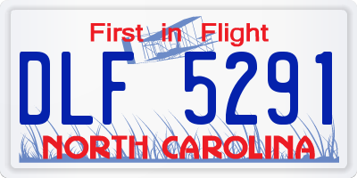 NC license plate DLF5291