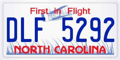 NC license plate DLF5292