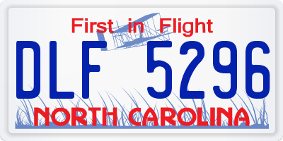 NC license plate DLF5296