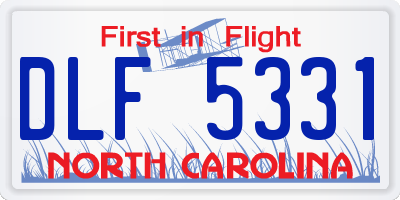 NC license plate DLF5331