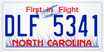 NC license plate DLF5341