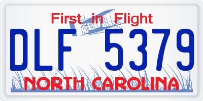 NC license plate DLF5379