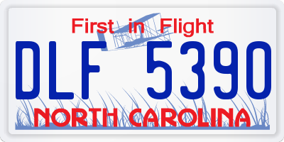 NC license plate DLF5390