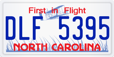 NC license plate DLF5395