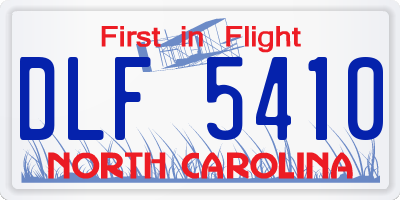 NC license plate DLF5410