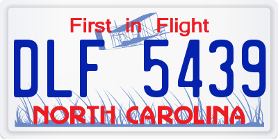 NC license plate DLF5439