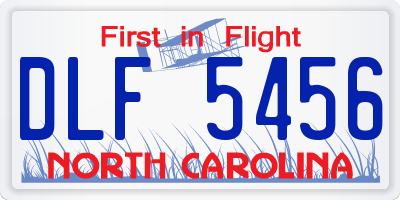 NC license plate DLF5456