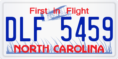 NC license plate DLF5459