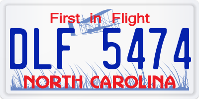 NC license plate DLF5474