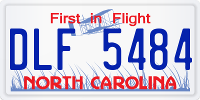 NC license plate DLF5484