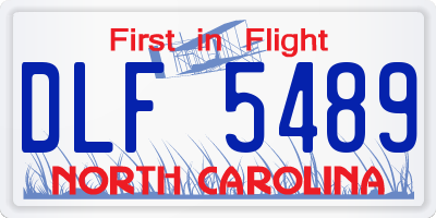 NC license plate DLF5489