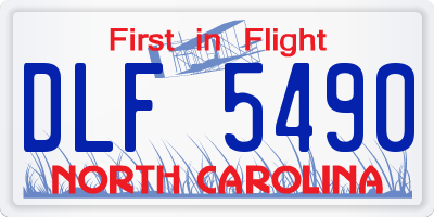 NC license plate DLF5490