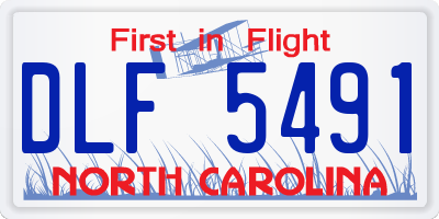 NC license plate DLF5491