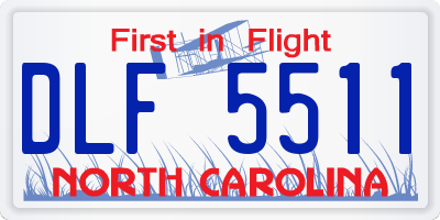 NC license plate DLF5511