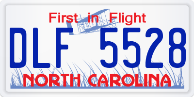 NC license plate DLF5528