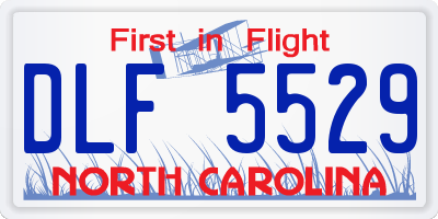 NC license plate DLF5529