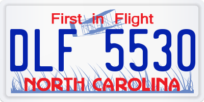 NC license plate DLF5530