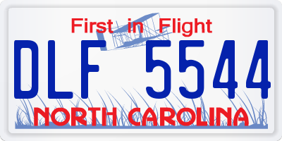 NC license plate DLF5544