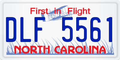 NC license plate DLF5561