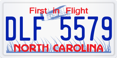 NC license plate DLF5579
