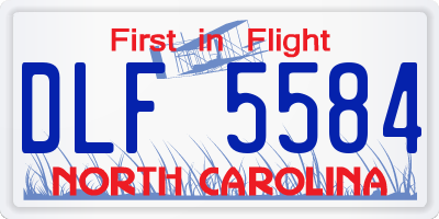 NC license plate DLF5584