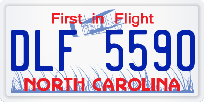 NC license plate DLF5590