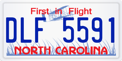 NC license plate DLF5591