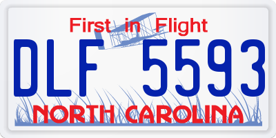 NC license plate DLF5593