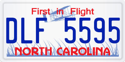 NC license plate DLF5595