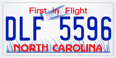 NC license plate DLF5596