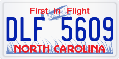 NC license plate DLF5609