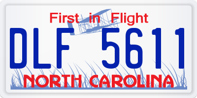 NC license plate DLF5611