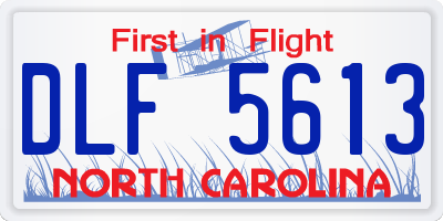 NC license plate DLF5613