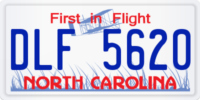 NC license plate DLF5620