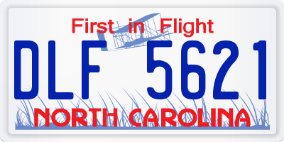 NC license plate DLF5621