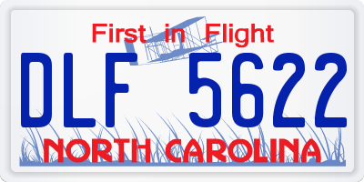 NC license plate DLF5622