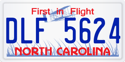 NC license plate DLF5624