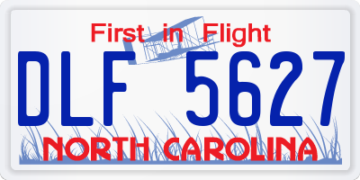 NC license plate DLF5627