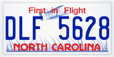 NC license plate DLF5628