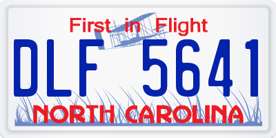 NC license plate DLF5641