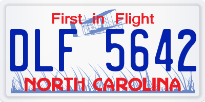 NC license plate DLF5642