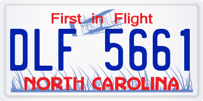 NC license plate DLF5661
