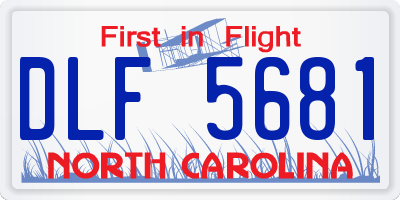 NC license plate DLF5681