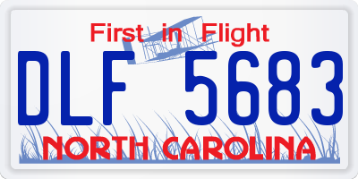 NC license plate DLF5683