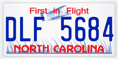 NC license plate DLF5684