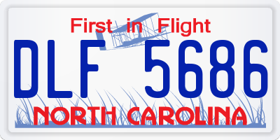 NC license plate DLF5686