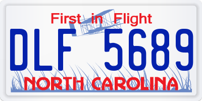 NC license plate DLF5689