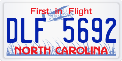 NC license plate DLF5692